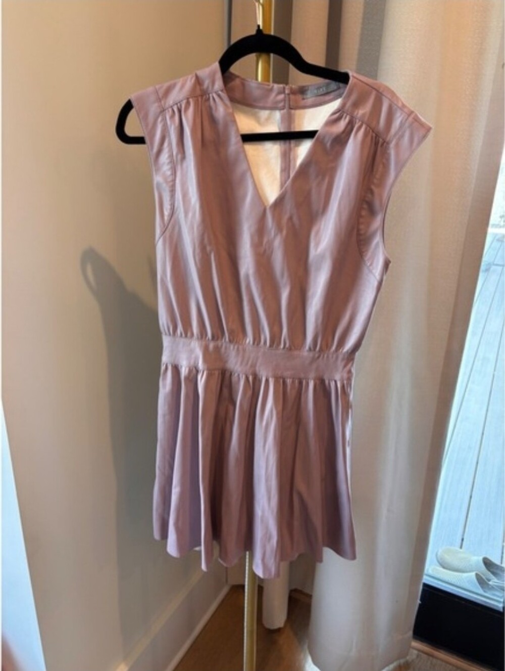 TART - Mauve Faux Leather Sleeveless Dress
